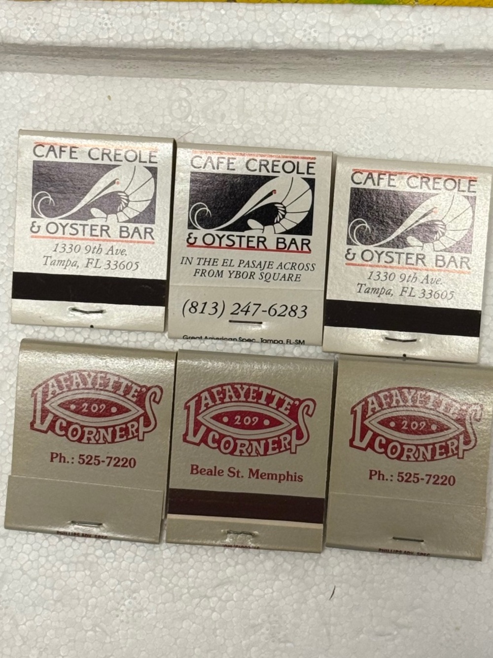 6 matchbooks